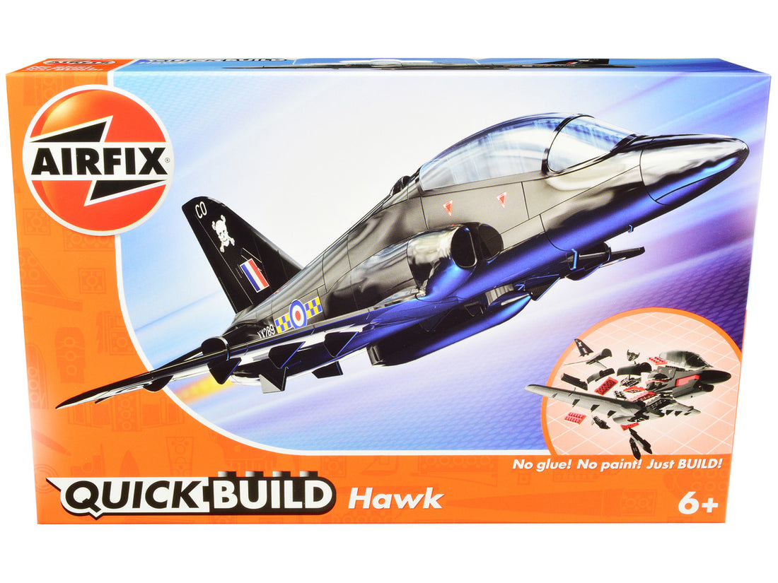 Skill 1 Model Kit BAE Hawk Painted Plastic Model Airplane Kit by Airfix Quickbuild-0