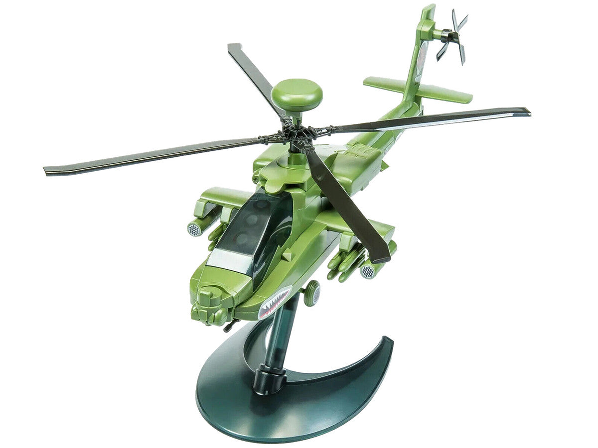 Skill 1 Model Kit  Apache Snap Together Painted Plastic Model Helicopter Kit by Airfix Quickbuild-1