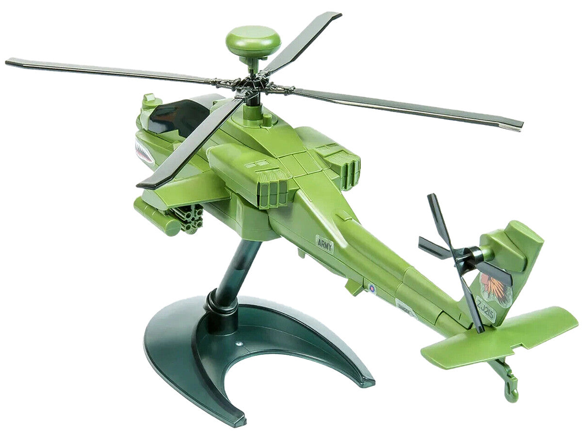 Skill 1 Model Kit  Apache Snap Together Painted Plastic Model Helicopter Kit by Airfix Quickbuild-3