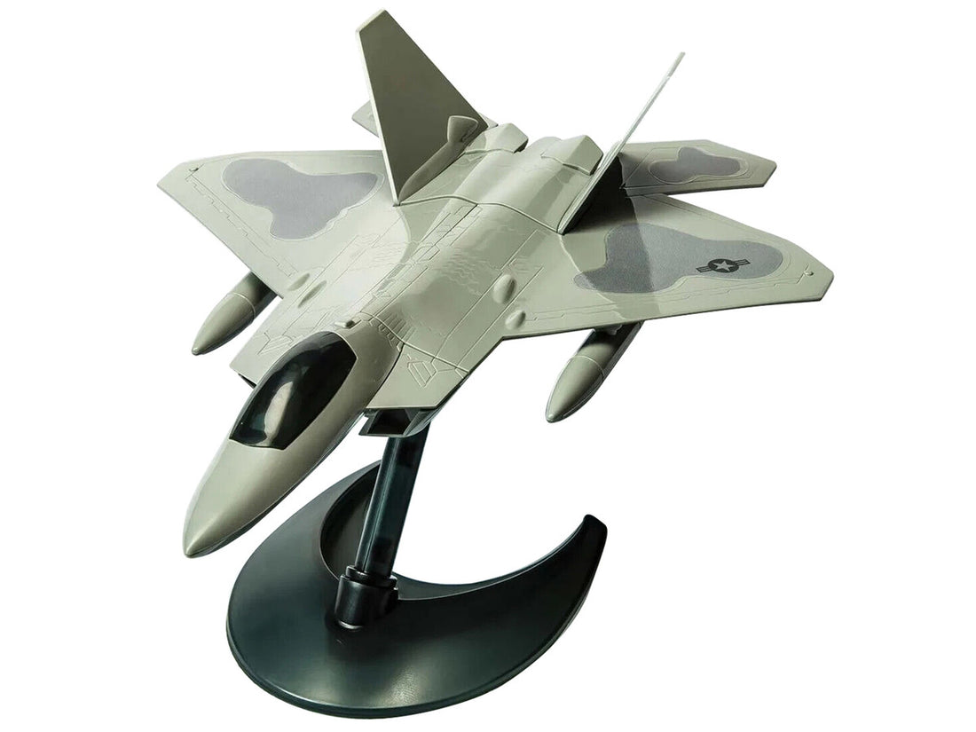 Skill 1 Model Kit F22 Raptor Snap Together Painted Plastic Model Airplane Kit by Airfix Quickbuild-1