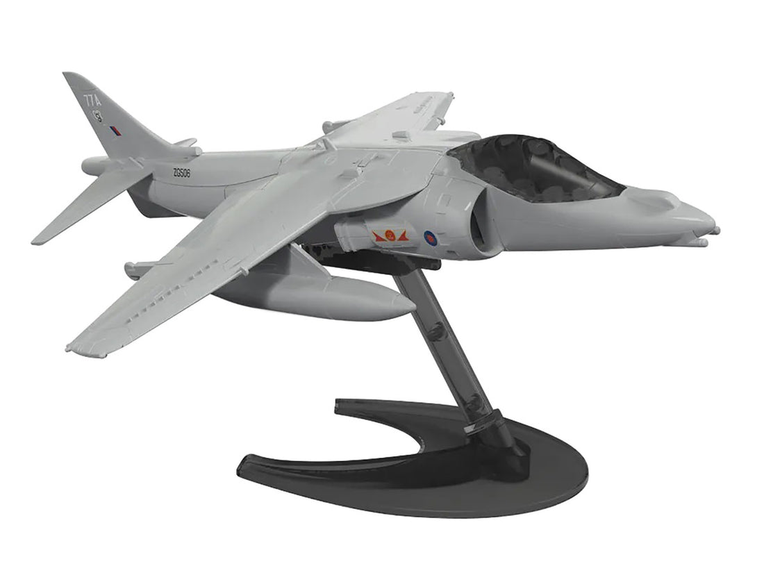 Skill 1 Model Kit Harrier Jump Jet Snap Together Painted Plastic Model Airplane Kit by Airfix Quickbuild-2