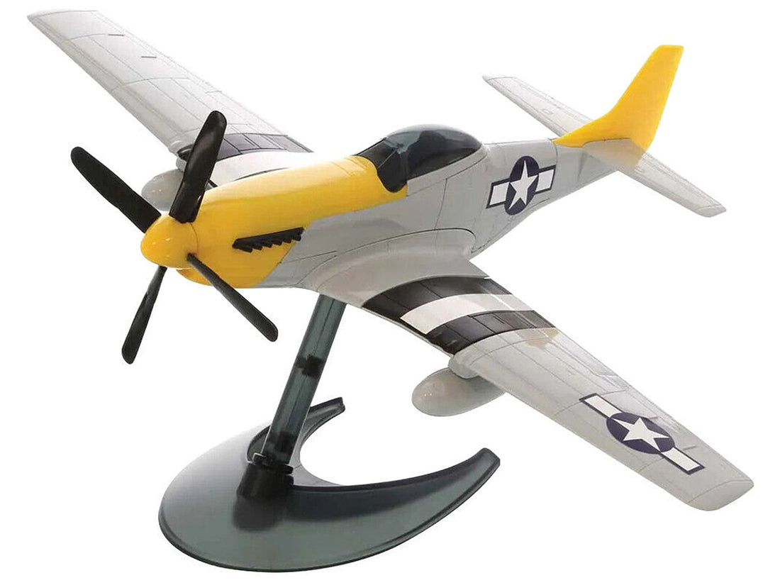 Skill 1 Model Kit P-51D- Mustang Snap Together Painted Plastic Model Airplane Kit by Airfix Quickbuild-3