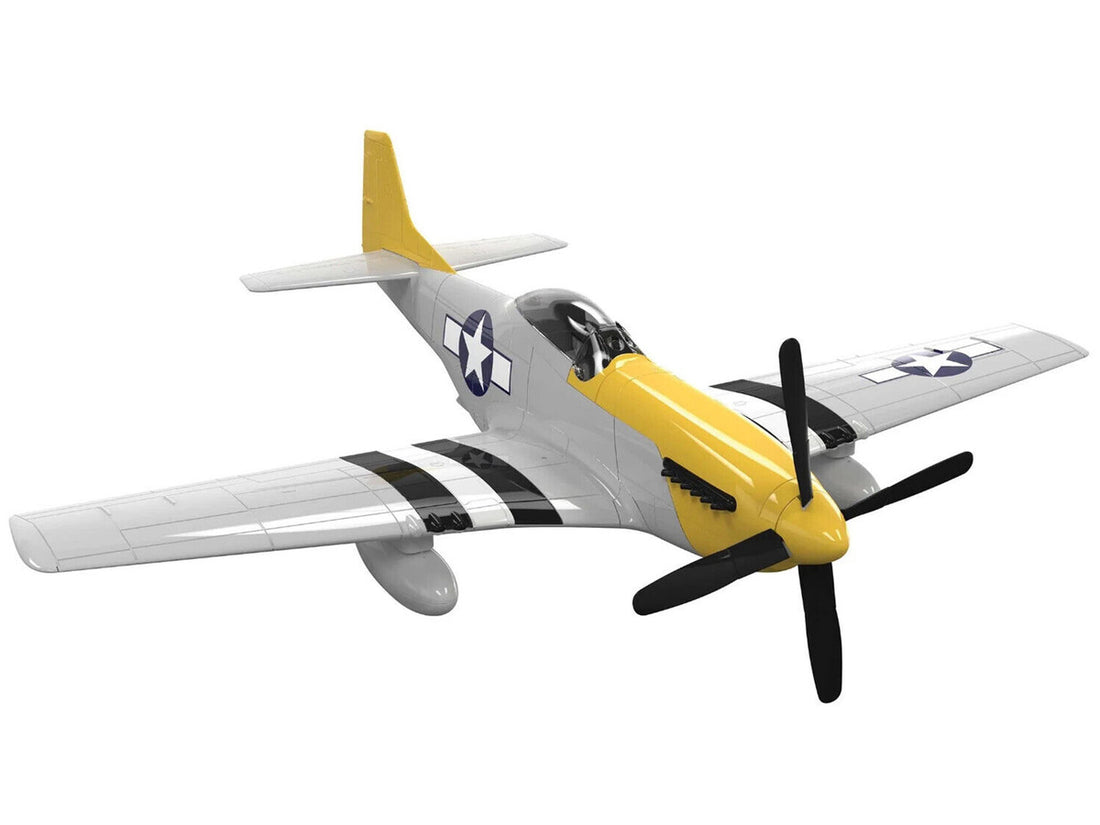 Skill 1 Model Kit P-51D- Mustang Snap Together Painted Plastic Model Airplane Kit by Airfix Quickbuild-1