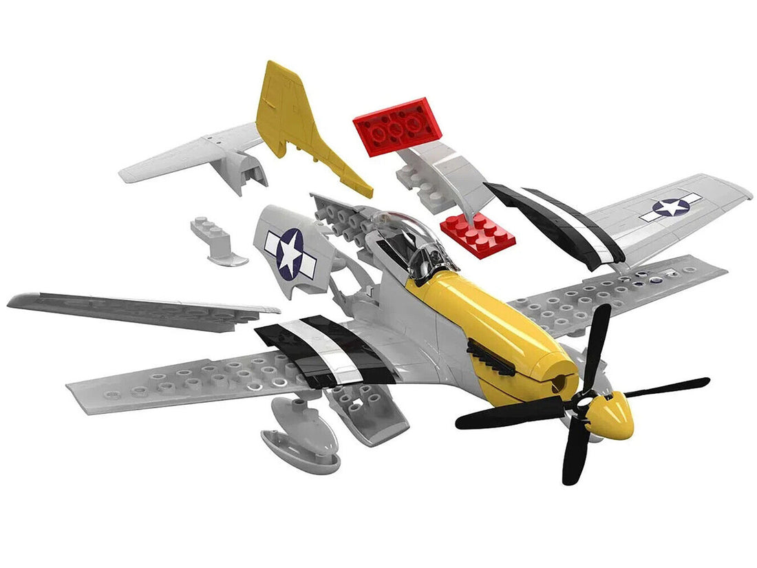 Skill 1 Model Kit P-51D- Mustang Snap Together Painted Plastic Model Airplane Kit by Airfix Quickbuild-2