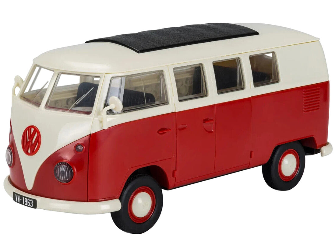 Skill 1 Model Kit Volkswagen Camper Van Red Snap Together Model by Airfix Quickbuild-1