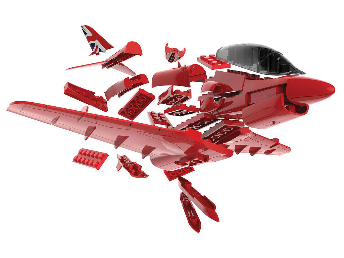 Skill 1 Model Kit Royal Air Force Red Arrows Hawk Aircraft Red Snap Together Painted Plastic Model Airplane Kit by Airfix Quickbuild-4