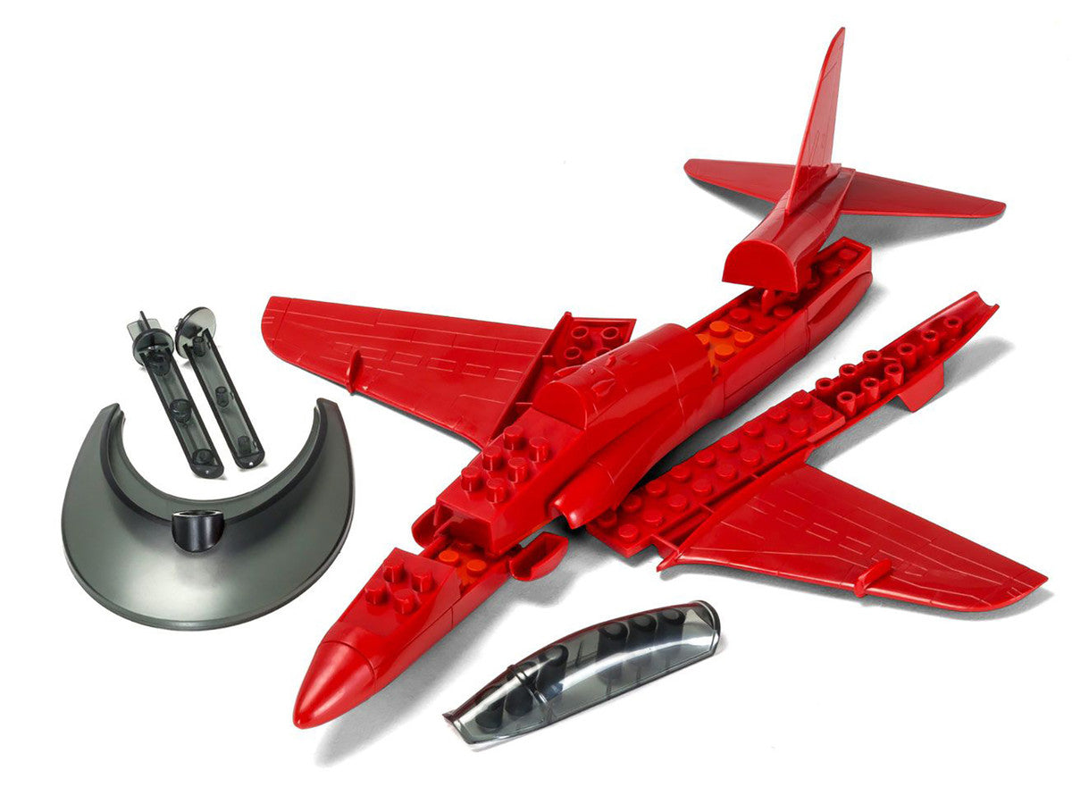 Skill 1 Model Kit Royal Air Force Red Arrows Hawk Aircraft Red Snap Together Painted Plastic Model Airplane Kit by Airfix Quickbuild-3