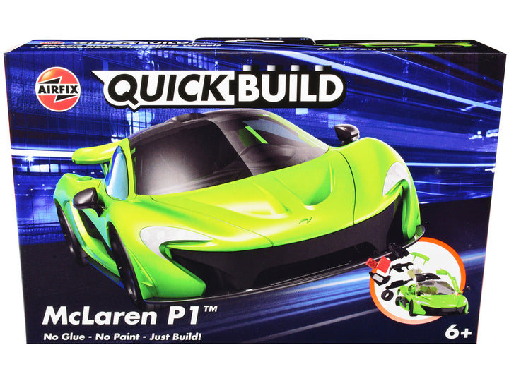 Skill 1 Model Kit Mclaren P1 Green Snap Together Model by Airfix Quickbuild-0