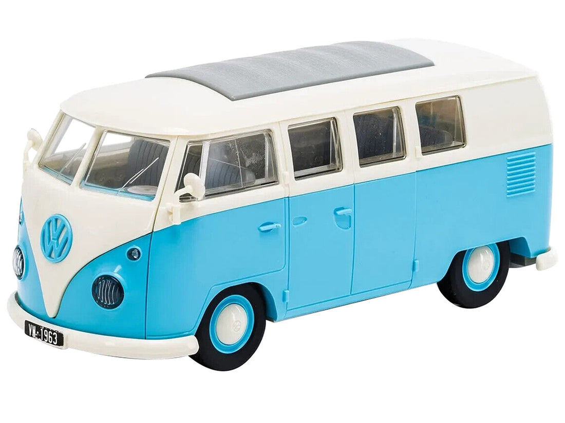 Skill 1 Model Kit Volkswagen Camper Van Blue Snap Together Model by Airfix Quickbuild-1