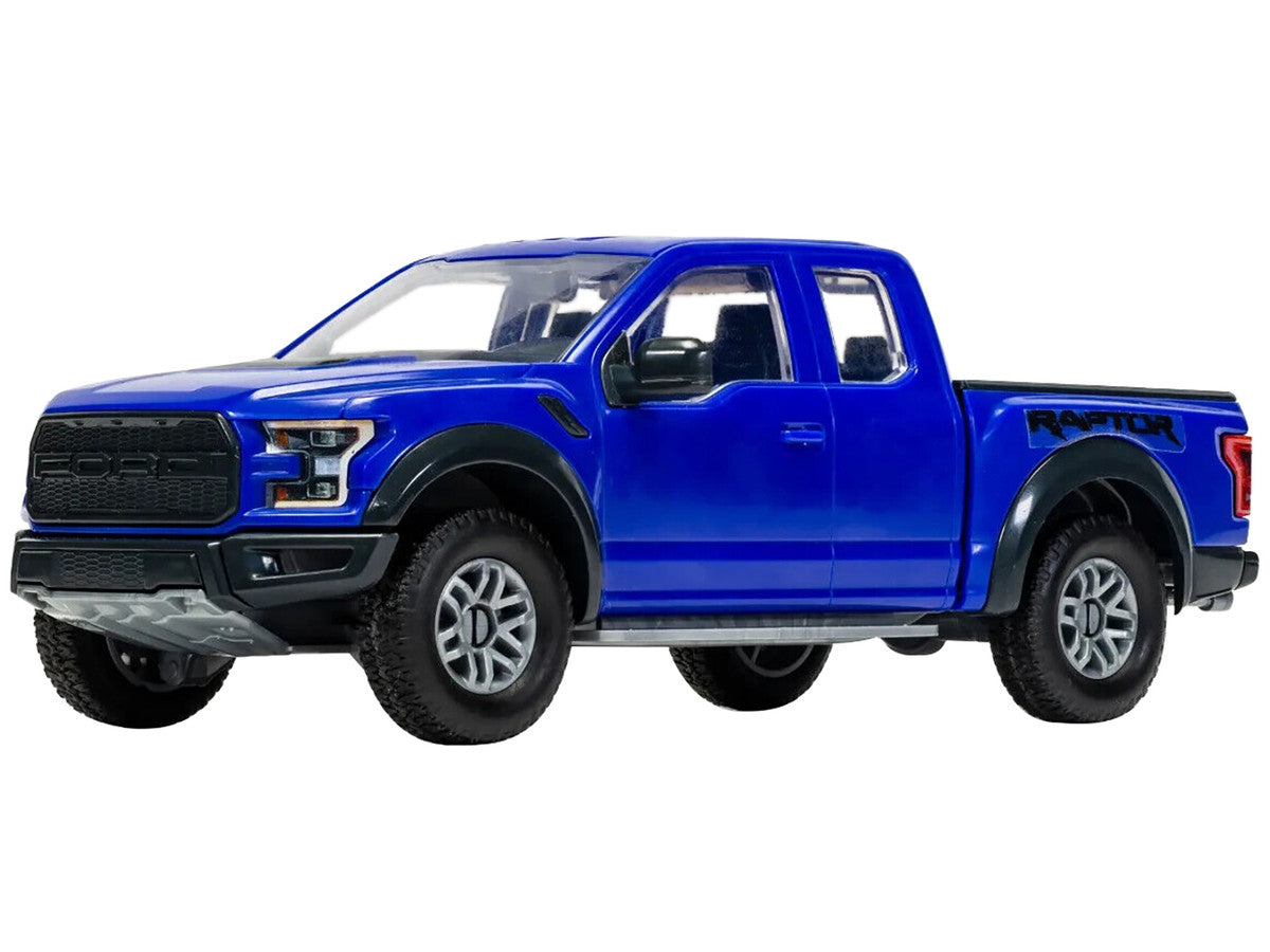 Skill 1 Model Kit Ford F-150 Raptor Blue Snap Together by Airfix Quick ...
