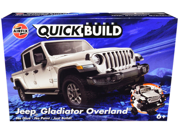 Skill 1 Model Kit Jeep Gladiator (JT) Overland Silver Snap Together Model by Airfix Quickbuild-0