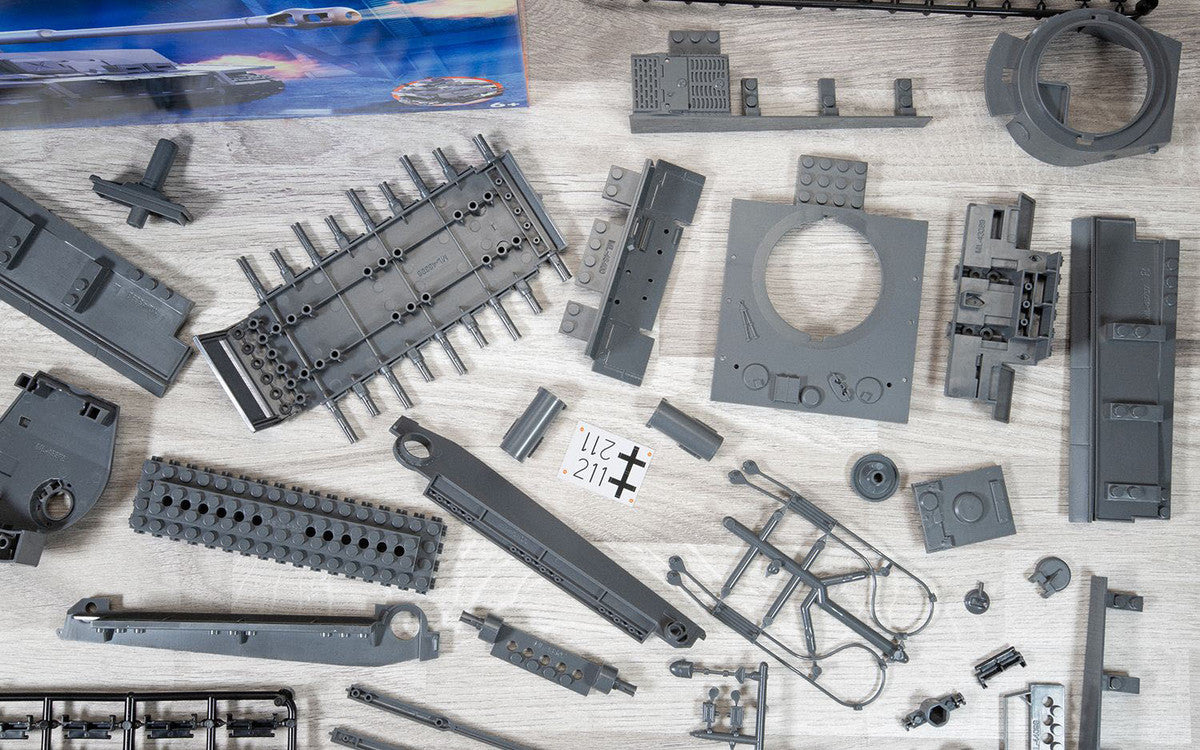 Skill 1 Model Kit Tiger I Tank "German Army" Snap Together Painted Plastic Model Tank Kit 1/35 Scale by Airfix Quickbuild-4