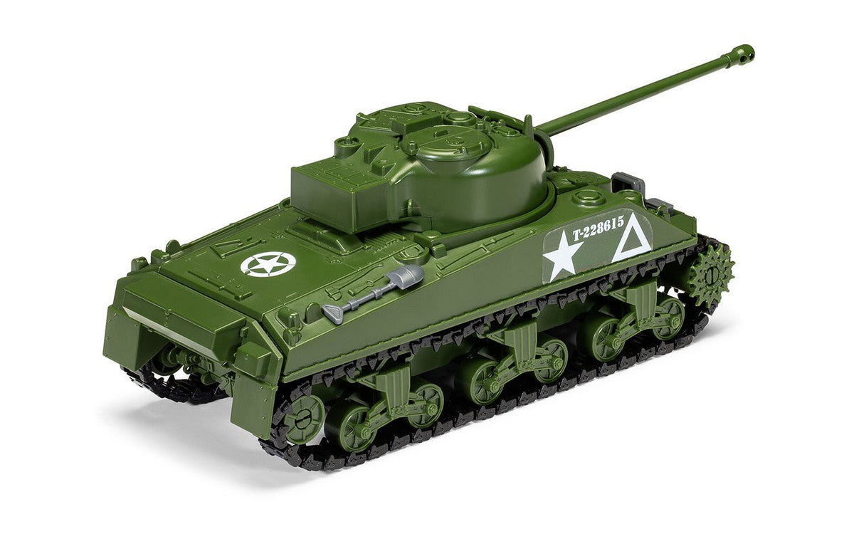 Skill 1 Model Kit Sherman Firefly Tank "British Army" Snap Together Painted Plastic Model Tank Kit 1/35 Scale by Airfix Quickbuild-1