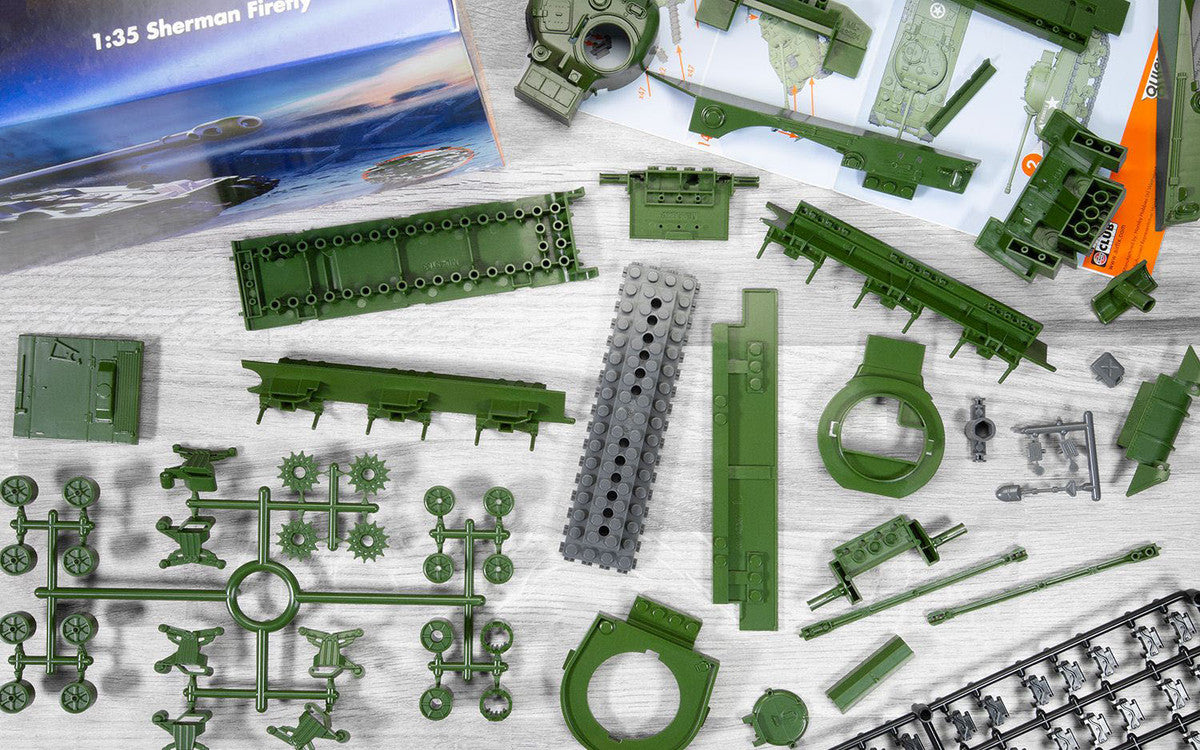 Skill 1 Model Kit Sherman Firefly Tank "British Army" Snap Together Painted Plastic Model Tank Kit 1/35 Scale by Airfix Quickbuild-3