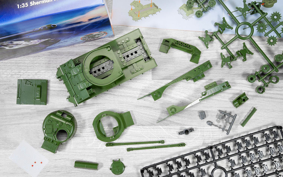 Skill 1 Model Kit Sherman Firefly Tank "British Army" Snap Together Painted Plastic Model Tank Kit 1/35 Scale by Airfix Quickbuild-4