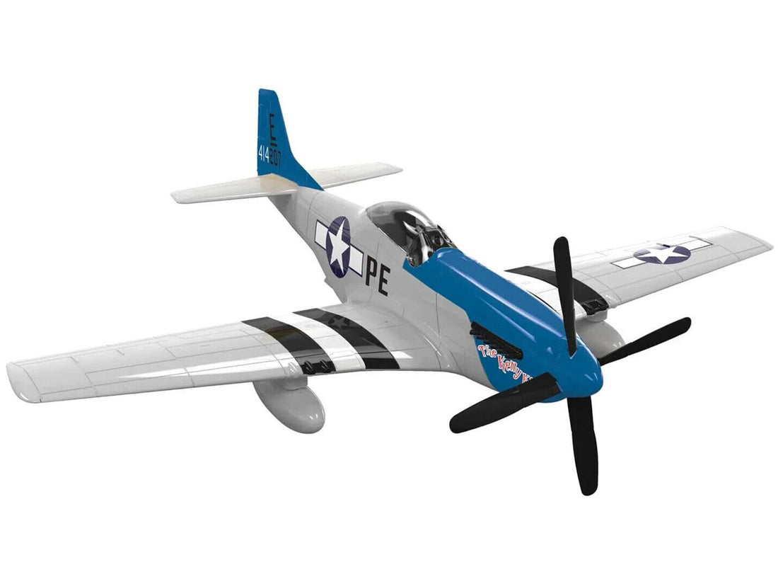 Skill 1 Model Kit D-Day P-51D- Mustang Snap Together Painted Plastic Model Airplane Kit by Airfix Quickbuild-1