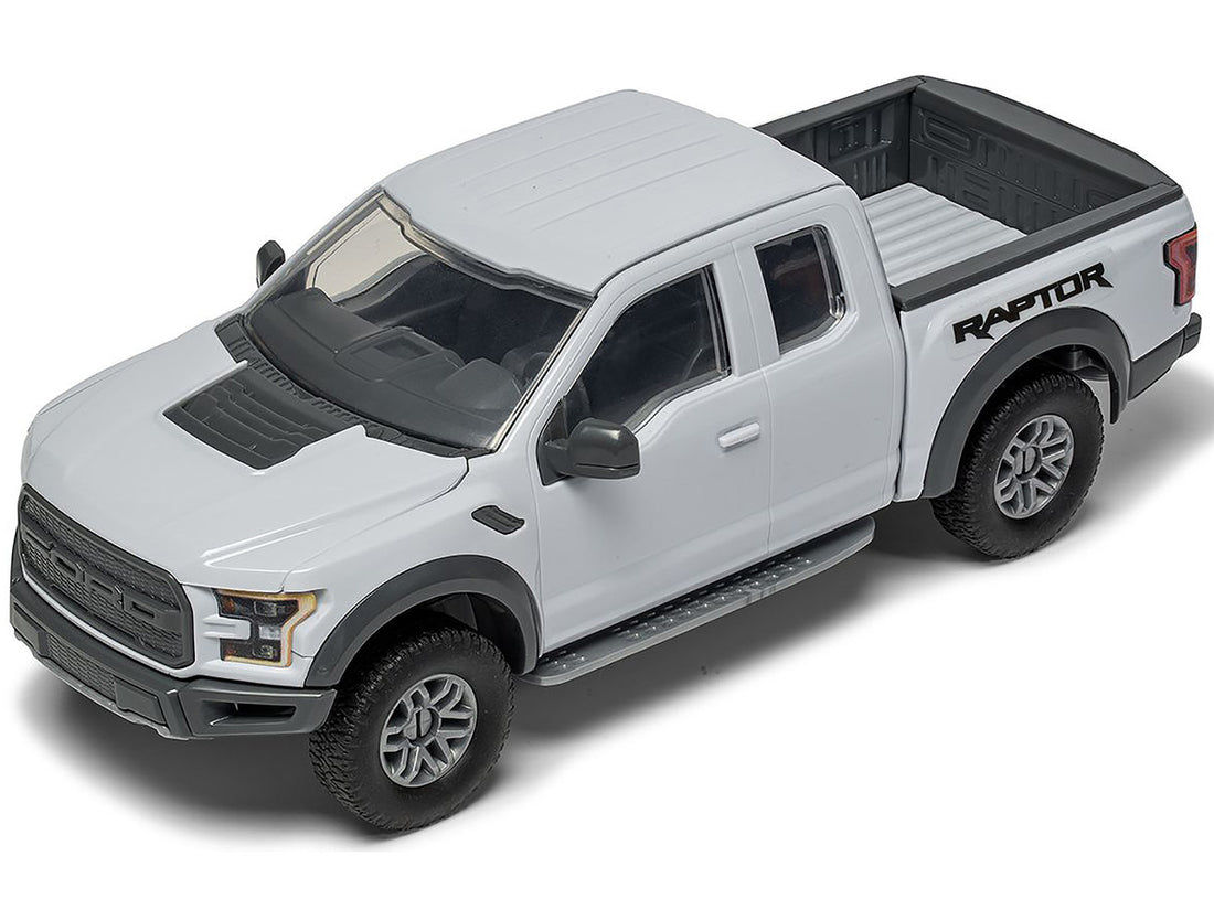 Skill 1 Model Kit Ford F-150 Raptor Pickup Truck Gray Snap Together Snap Together Painted Plastic Model Car Kit by Airfix Quickbuild-3