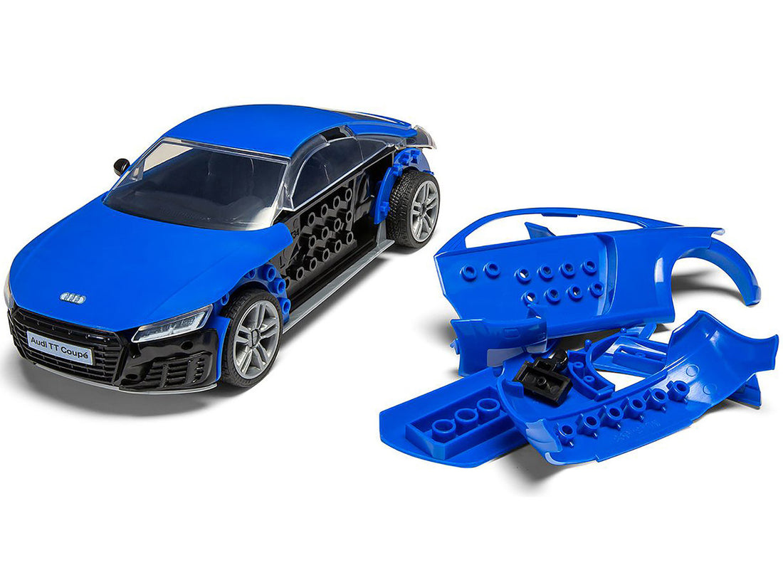 Skill 1 Model Kit Audi TT Coupe Blue Snap Together Snap Together Snap Together Painted Plastic Model Car Kit by Airfix Quickbuild-4