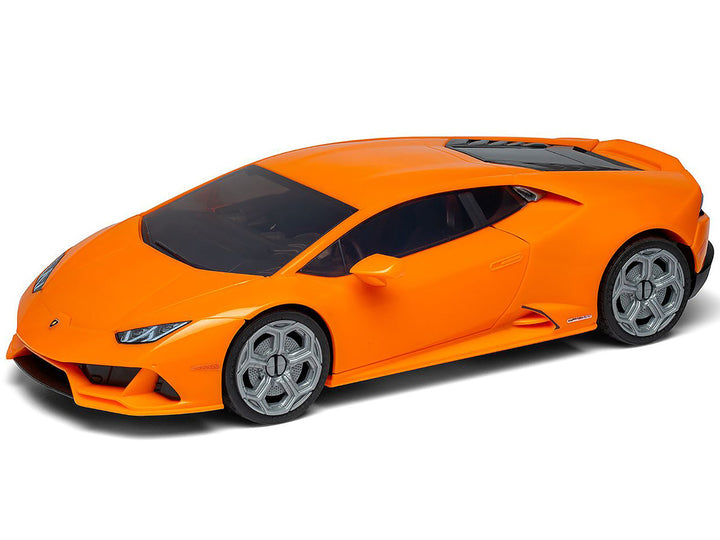 Skill 1 Model Kit Lamborghini Huracan EVO Orange Snap Together Snap Together Painted Plastic Model Car Kit by Airfix Quickbuild-1