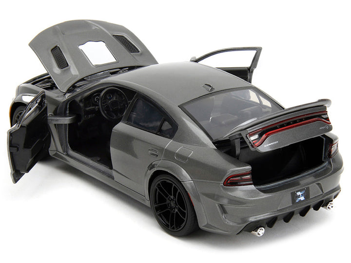 Dodge Charger 2021 SRT Hellcat Gray Metallic "Fast X" (2023) Movie "Fast & Furious" Series 1/24 Diecast Model Car by Jada 2