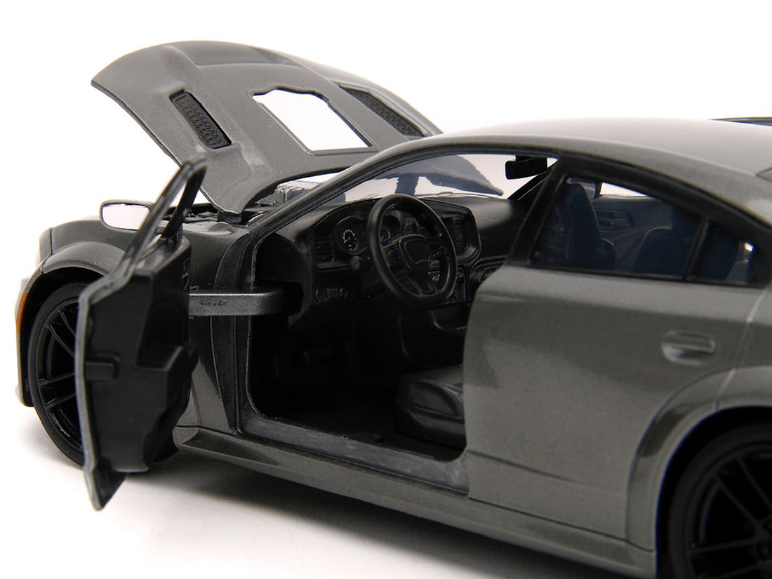 Dodge Charger 2021 SRT Hellcat Gray Metallic "Fast X" (2023) Movie "Fast & Furious" Series 1/24 Diecast Model Car by Jada 3