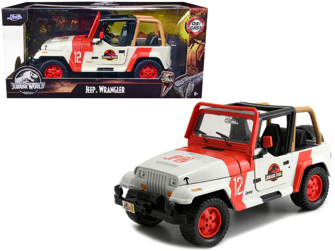 1992 Jeep Wrangler Jurassic World Movie 1/24 Diecast Model Car by Jada-0