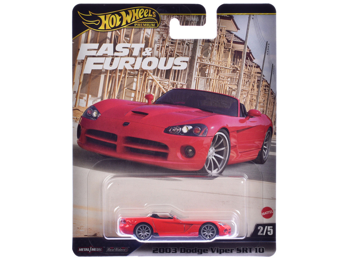 2003 Dodge Viper SRT10 Red "The Fast and the Furious: Tokyo Drift" (2006) Movie "Fast & Furious" Series Diecast Model Car by Hot Wheels-1