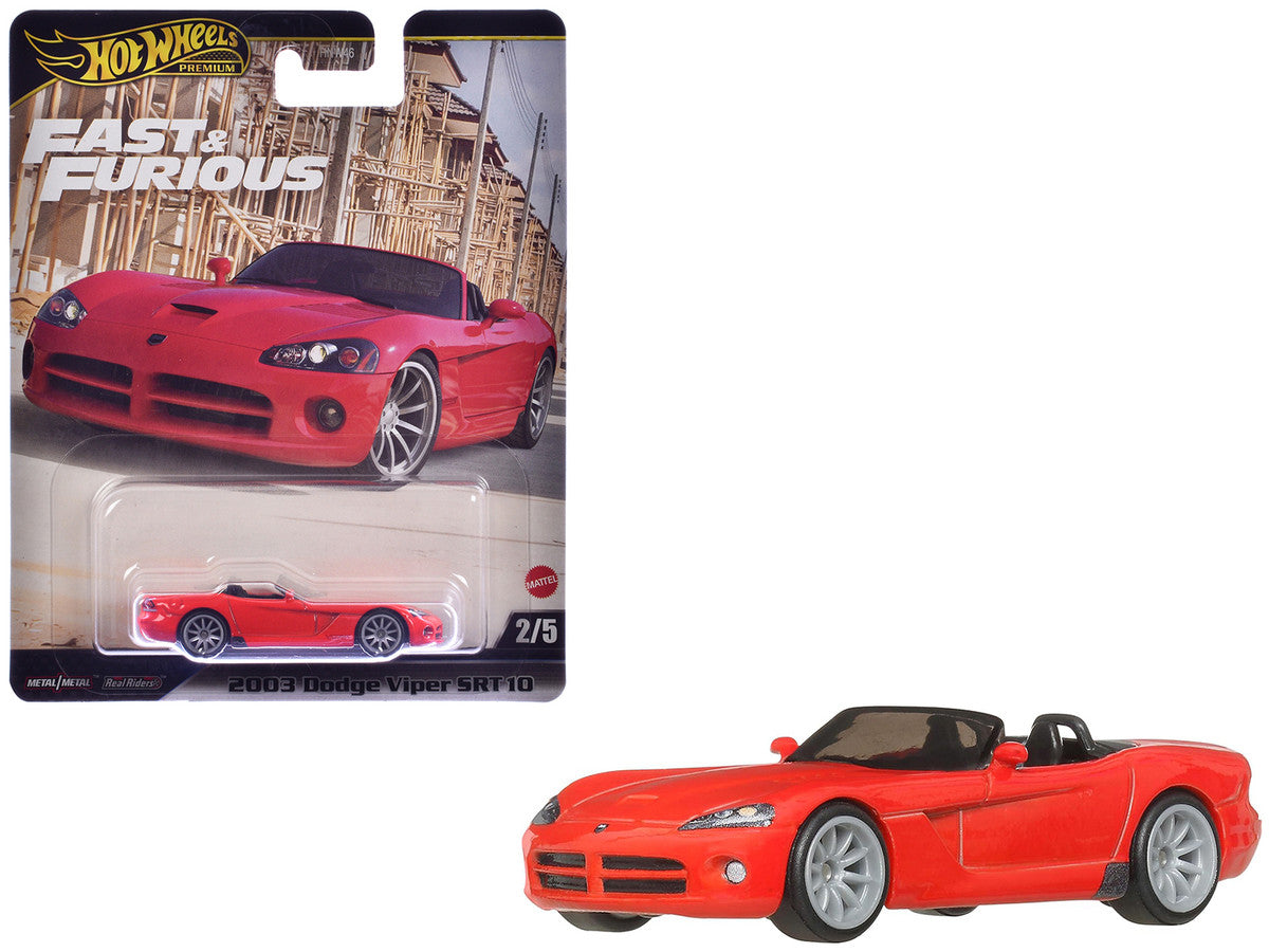 2003 Dodge Viper SRT10 Red "The Fast and the Furious: Tokyo Drift" (2006) Movie "Fast & Furious" Series Diecast Model Car by Hot Wheels-2