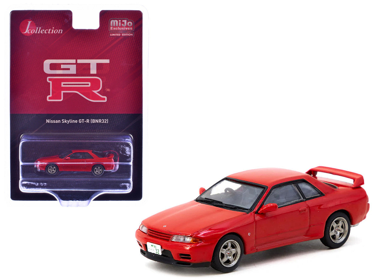 Nissan Skyline GT-R (BNR32) RHD (Right Hand Drive) Red "J Collection" Series 1/64 Diecast Model by Tarmac Works-0