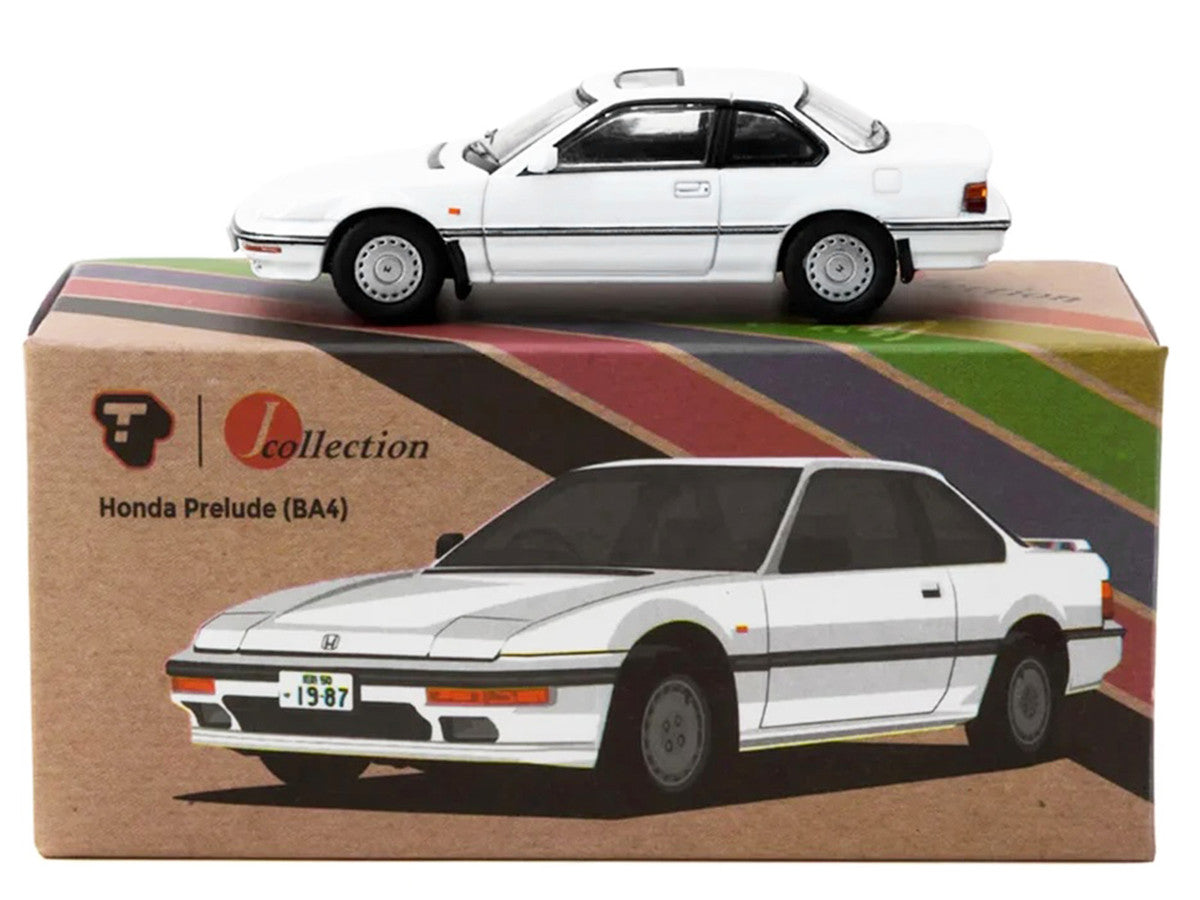 Honda Prelude (BA4) RHD (Right Hand Drive) White "J Collection" Series 1/64 Diecast Model by Tarmac Works-3