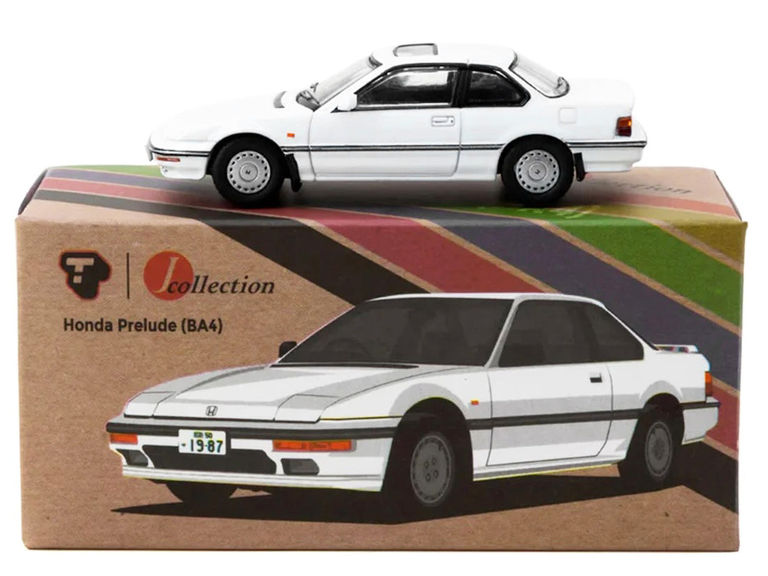 Honda Prelude (BA4) RHD (Right Hand Drive) White "J Collection" Series 1/64 Diecast Model by Tarmac Works-3