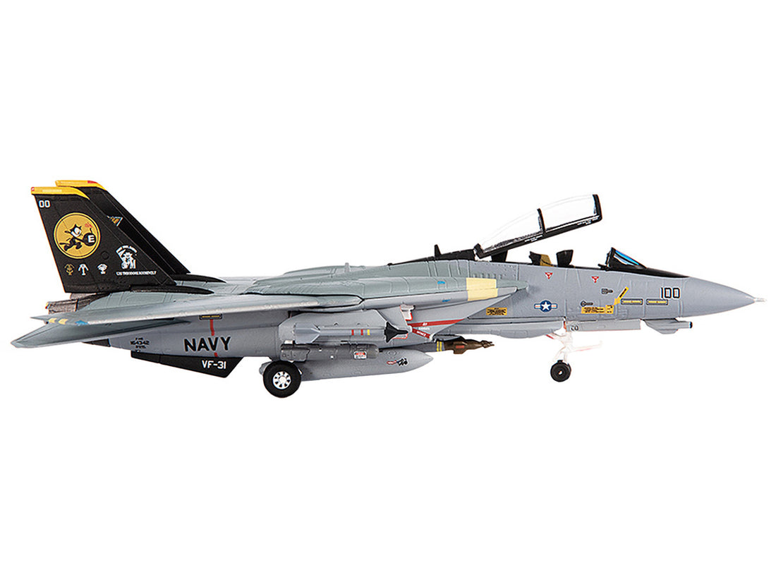 Grumman F-14D Tomcat Fighter Aircraft "VF-31 Tomcatters USS Theodore Roosevelt The Last Flight" (2006) United States Navy 1/144 Diecast Model by JC Wings-2