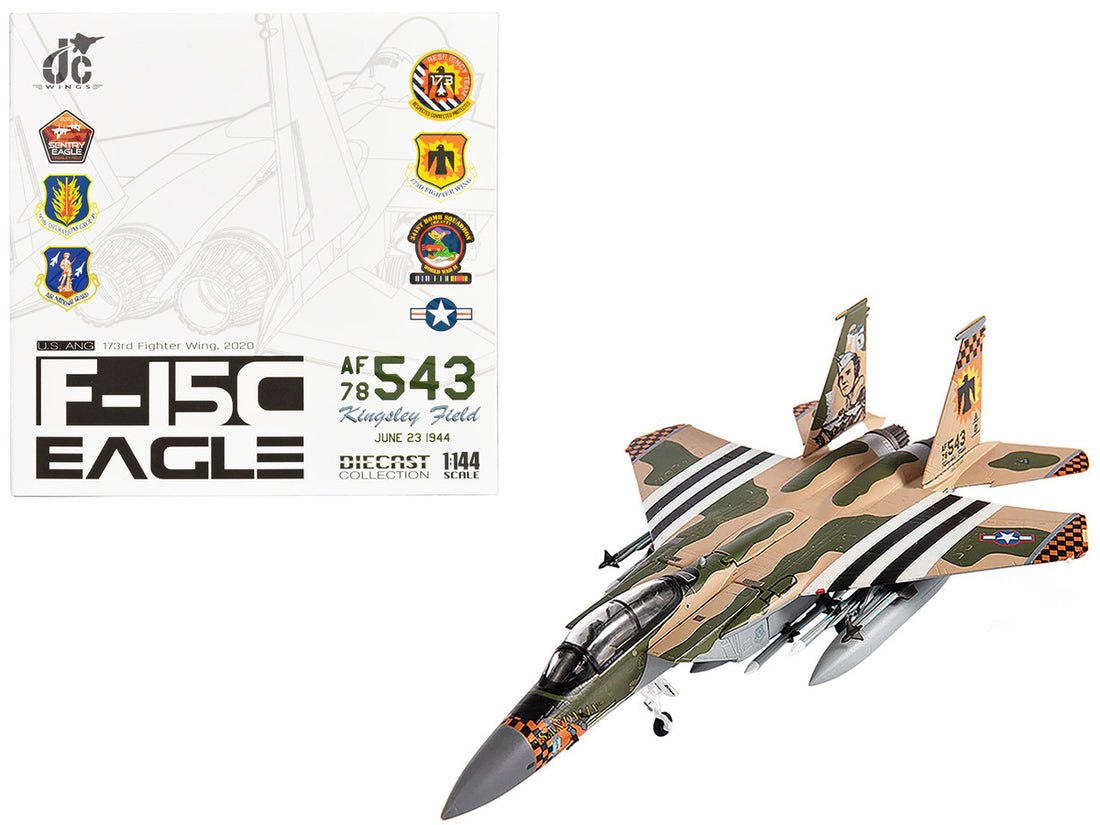 McDonnell Douglas F-15C Eagle Fighter Aircraft "173rd Fighter Wing" (2020) United States Air National Guard 1/144 Diecast Model by JC Wings-0