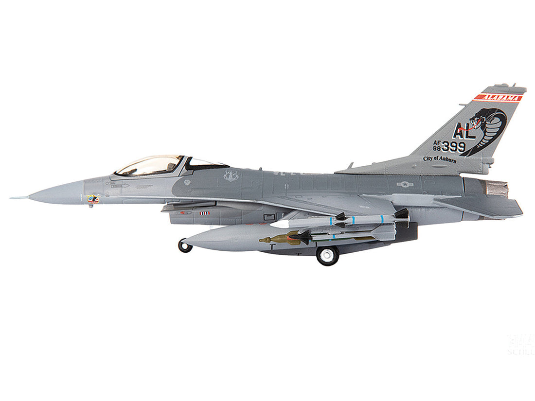 Lockheed F-16C Fighting Falcon Fighter Aircraft "100th Fighter Squadron 187th Fighter Wing Alabama Air National Guard" (2002) United States Air Force 1/144 Diecast Model by JC Wings-0