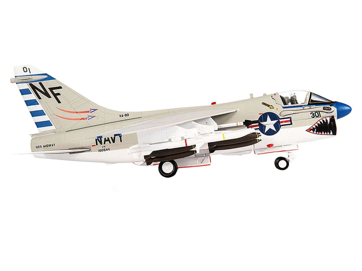 Vought A-7E Corsair II Attack Aircraft "VA-93 Blue Blazers USS Midway" (1979) United States Navy 1/72 Diecast Model by JC Wings-1