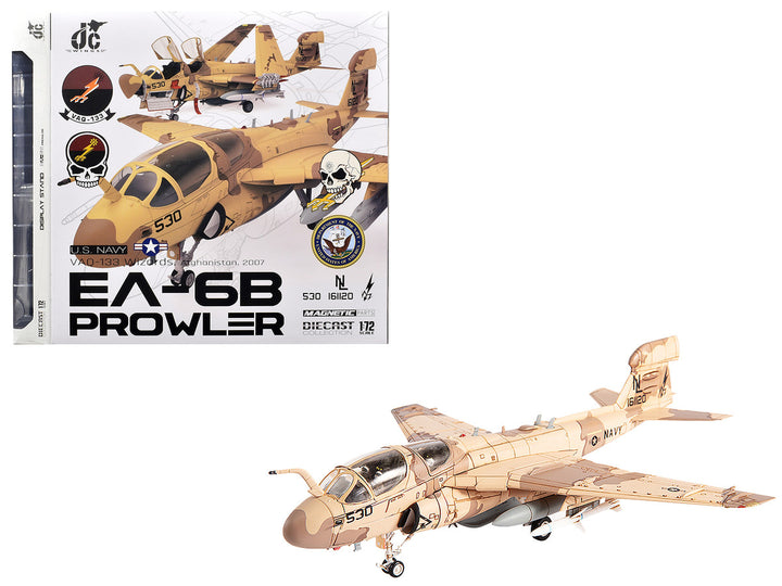 Grumman EA-6B Prowler Attack Aircraft "VAQ-133 Wizards Afghanistan" (2007) United States Navy 1/72 Diecast Model by JC Wings-0