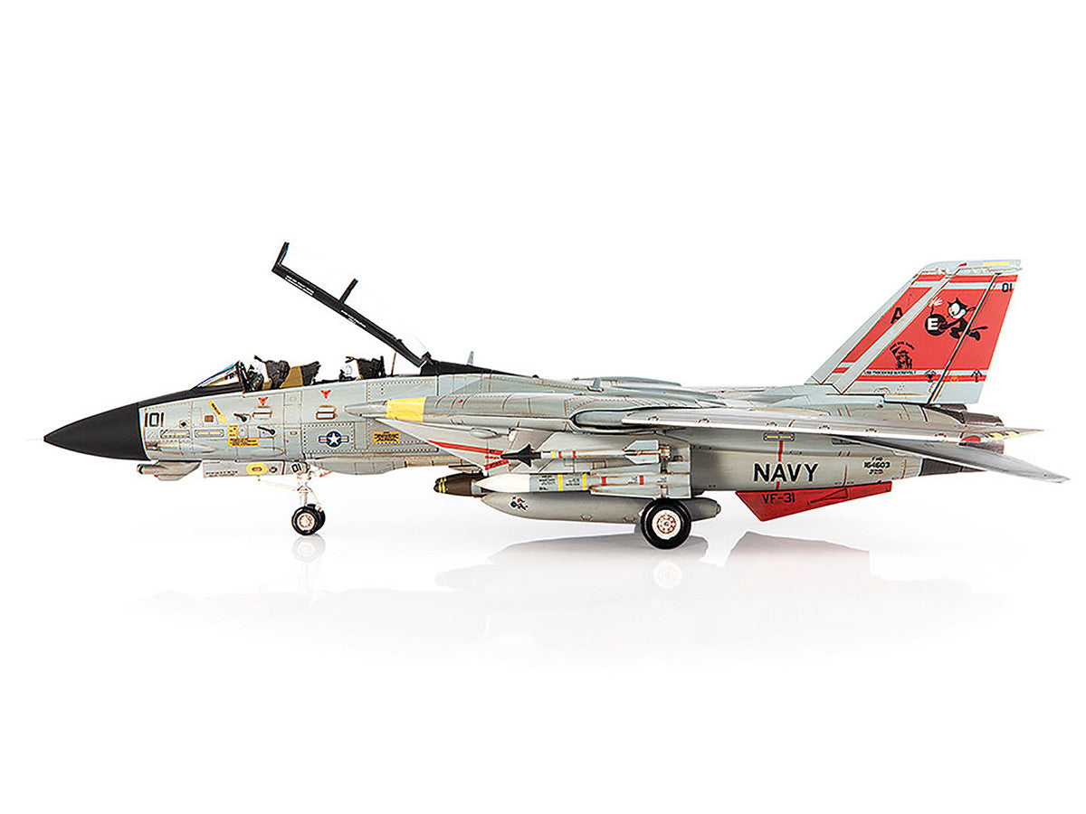 Grumman F-14D Tomcat Fighter Aircraft "VF-31 Tomcatters USS Theodore Roosevelt The Last Flight" (2006) United States Navy 1/72 Diecast Model by JC Wings-1