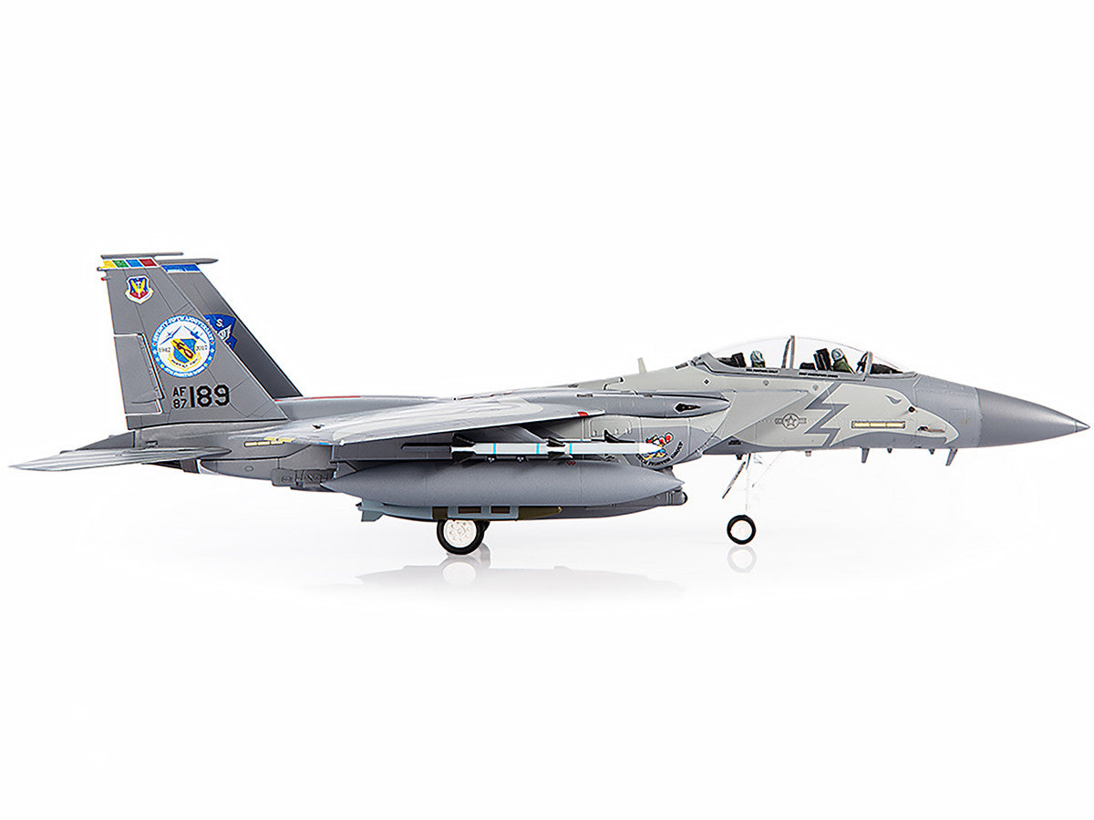 F-15E U.S. Air Force Strike Eagle Fighter Aircraft "4th Fighter Wing 2017 75th Anniversary" with Display Stand Limited Edition to 700 pieces Worldwide 1/72 Diecast Model by JC Wings-1