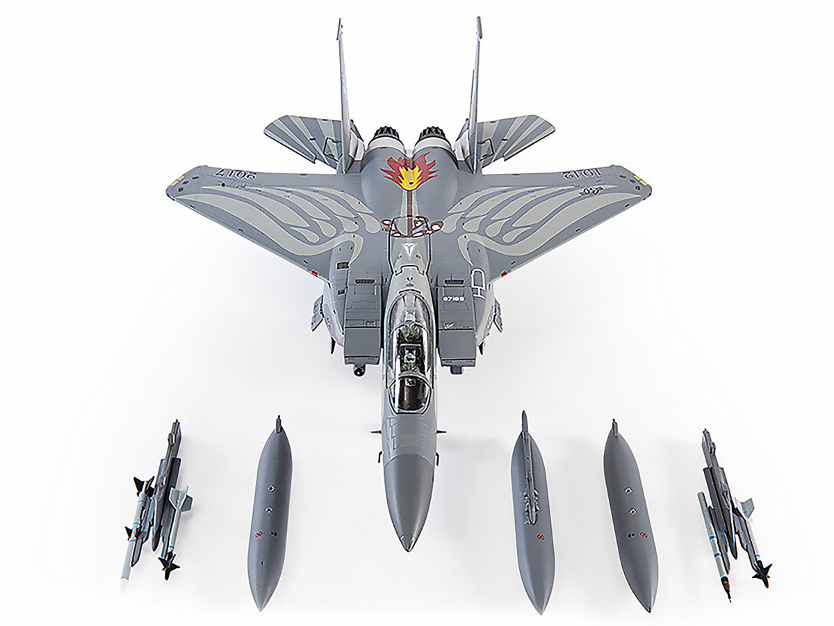 F-15E U.S. Air Force Strike Eagle Fighter Aircraft "4th Fighter Wing 2017 75th Anniversary" with Display Stand Limited Edition to 700 pieces Worldwide 1/72 Diecast Model by JC Wings-3