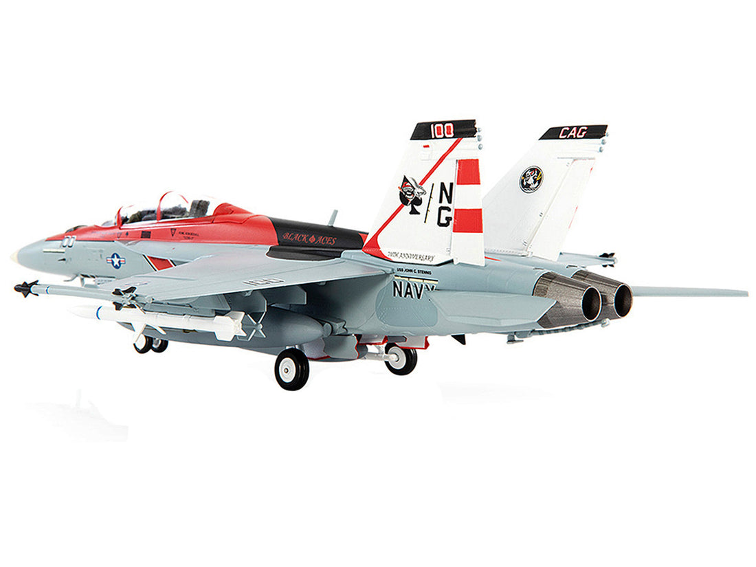 McDonnell Douglas F/A-18F Super Hornet Fighter Plane "U.S. Navy VFA-41 Black Aces USS John C. Stennis 70th Anniversary Edition" (2015) 1/72 Diecast Model by JC Wings-2