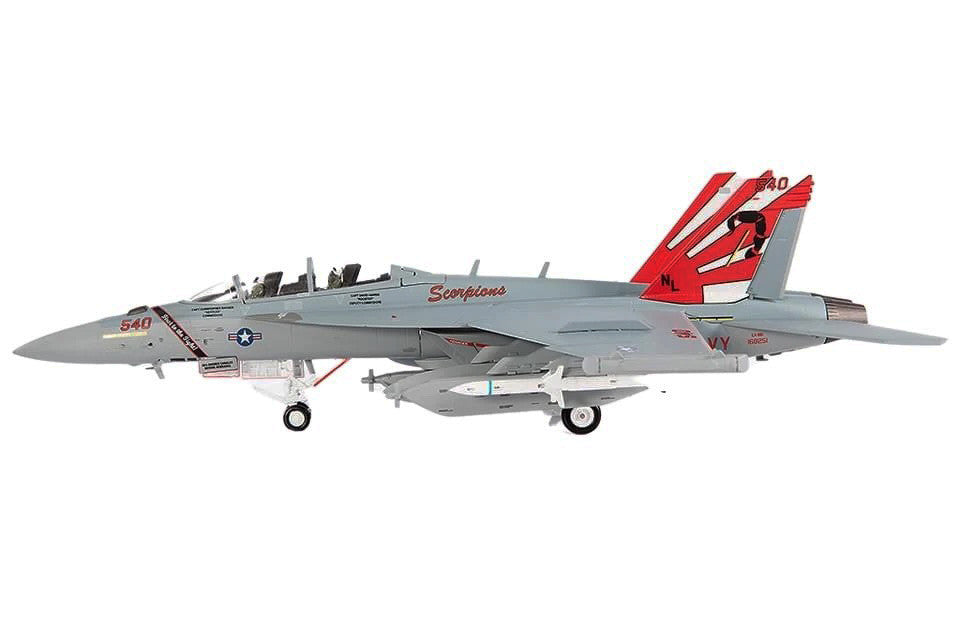 Boeing EA-18G Growler Aircraft "VAQ-132 Scorpions" United States Navy 1/72 Diecast Model by JC Wings-1