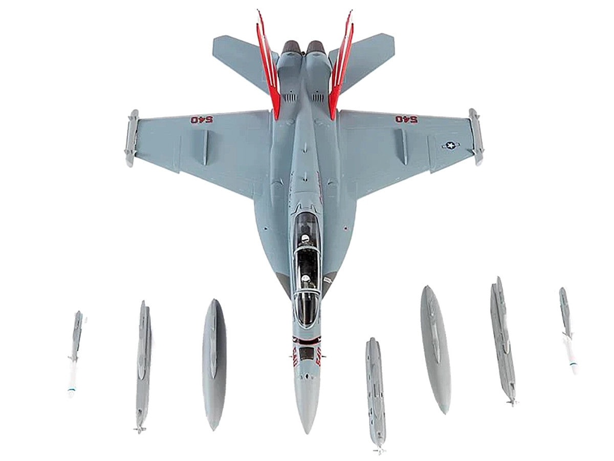 Boeing EA-18G Growler Aircraft "VAQ-132 Scorpions" United States Navy 1/72 Diecast Model by JC Wings-4