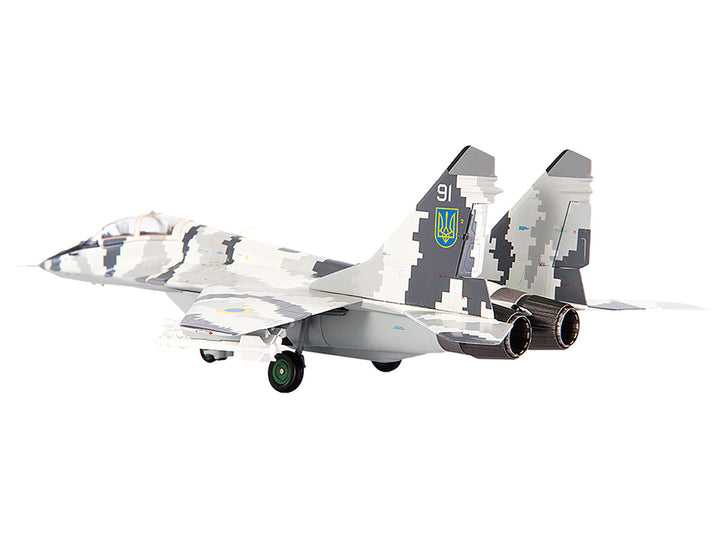Mikoyan MiG-29UB Fulcrum-B Fighter Aircraft "Vasylkiv Air Base Ukraine" (2021) Ukrainian Air Force 1/72 Diecast Model by JC Wings-1