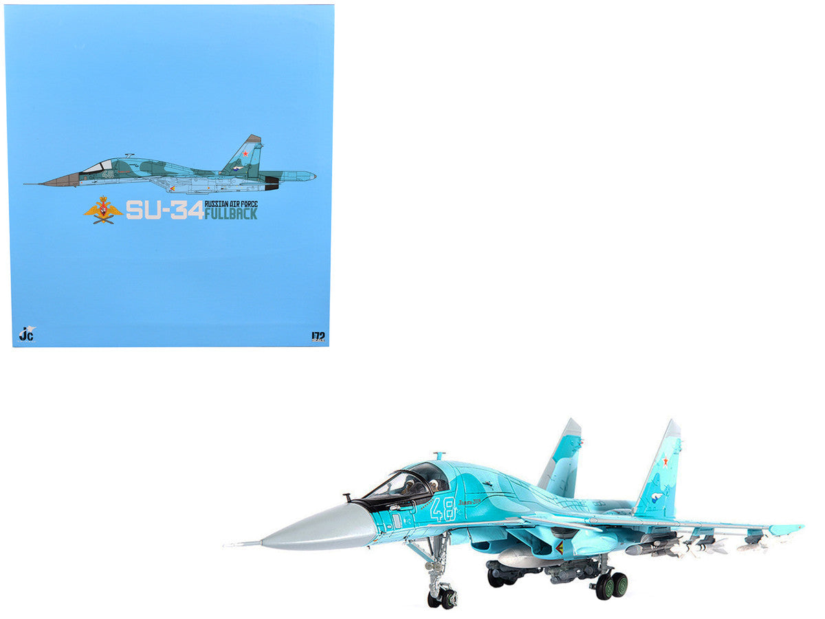 Sukhoi SU-34 Fullback Fighter Aircraft "Russian Air Force Ramenskoye" (2011) 1/72 Diecast Model by JC Wings-0