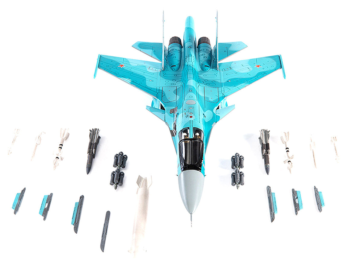 Sukhoi SU-34 Fullback Fighter Aircraft "Russian Air Force Ramenskoye" (2011) 1/72 Diecast Model by JC Wings-4