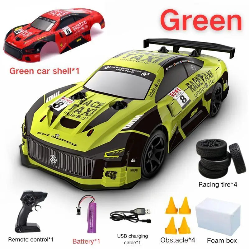 JJRC Q165 1:18 4WD Drift Racing RC Car with Extra Tires & Remote-5