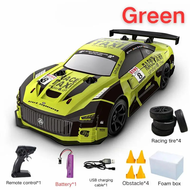 JJRC Q165 1:18 4WD Drift Racing RC Car with Extra Tires & Remote-6