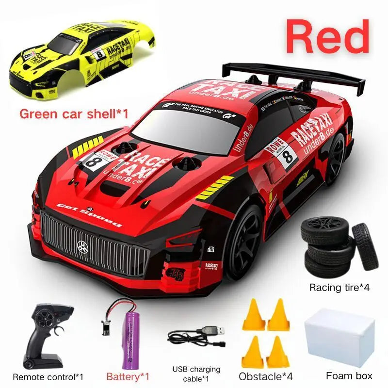 JJRC Q165 1:18 4WD Drift Racing RC Car with Extra Tires & Remote-7