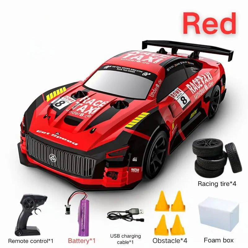 JJRC Q165 1:18 4WD Drift Racing RC Car with Extra Tires & Remote-9