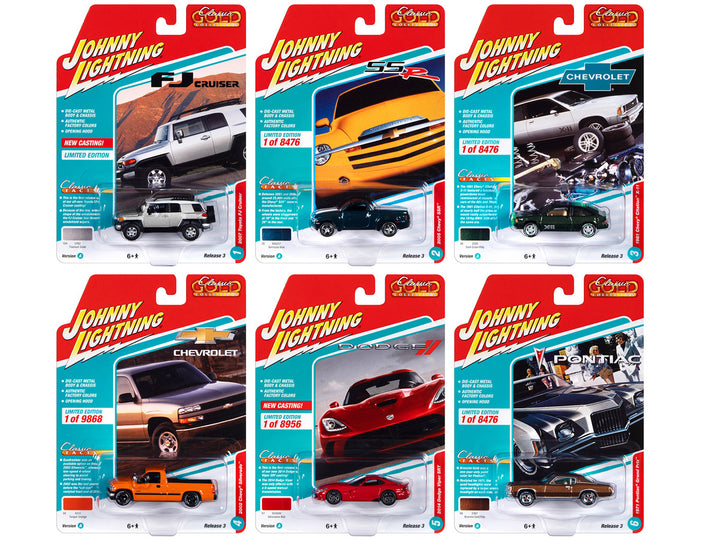 "Classic Gold Collection" 2022 Set A of 6 Cars Release 3 1/64 Diecast Model Cars by Johnny Lightning-0